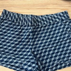 J-Crew Denim Geometric Patterned Shorts Size 10